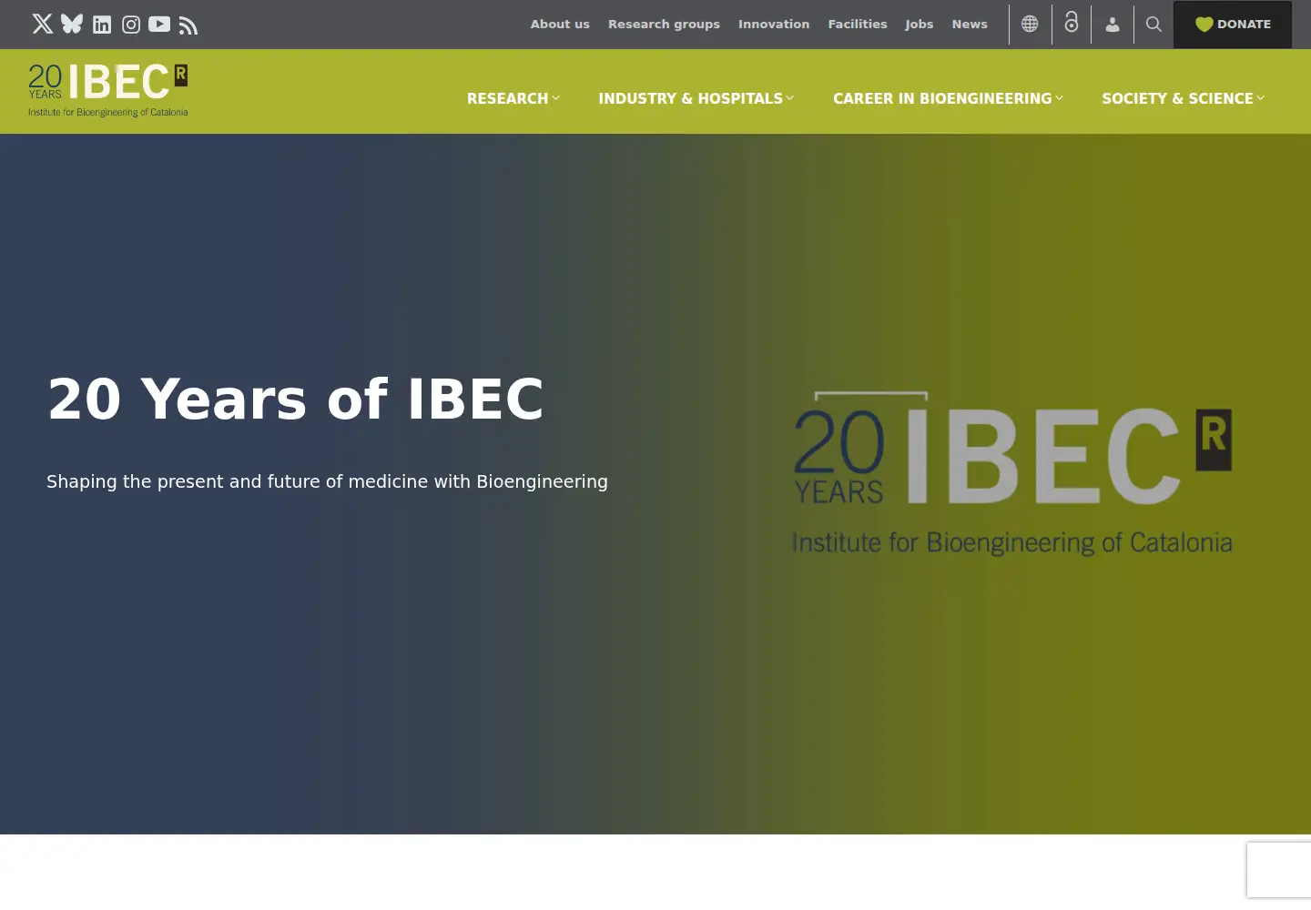 Screenshot of ibecbarcelona.eu