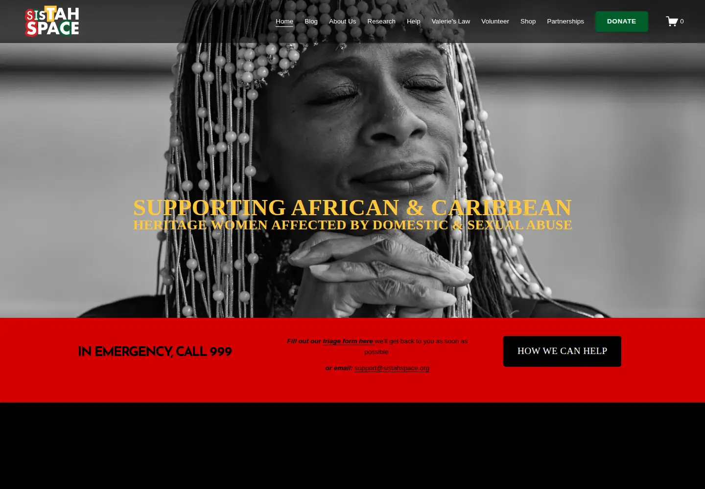 Screenshot of sistahspace.org