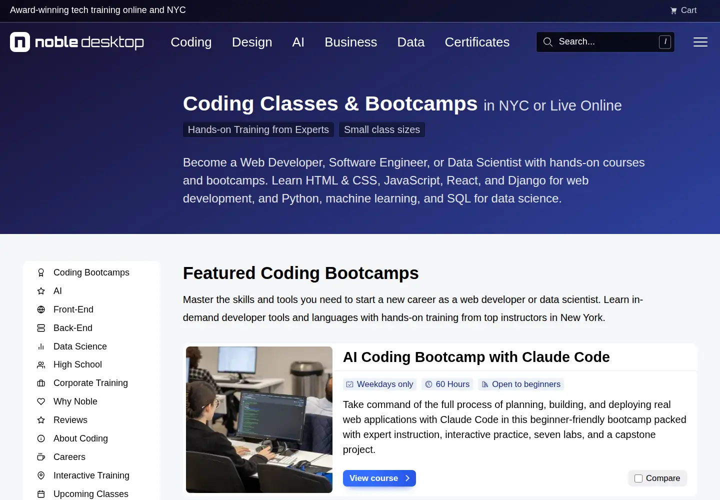 Screenshot of devbootcamp.com