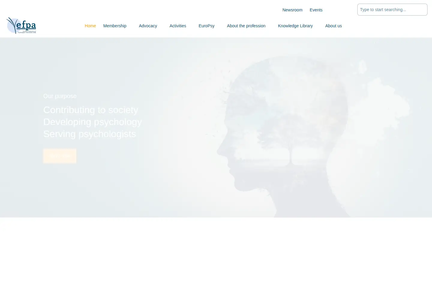 Screenshot of efpa.eu