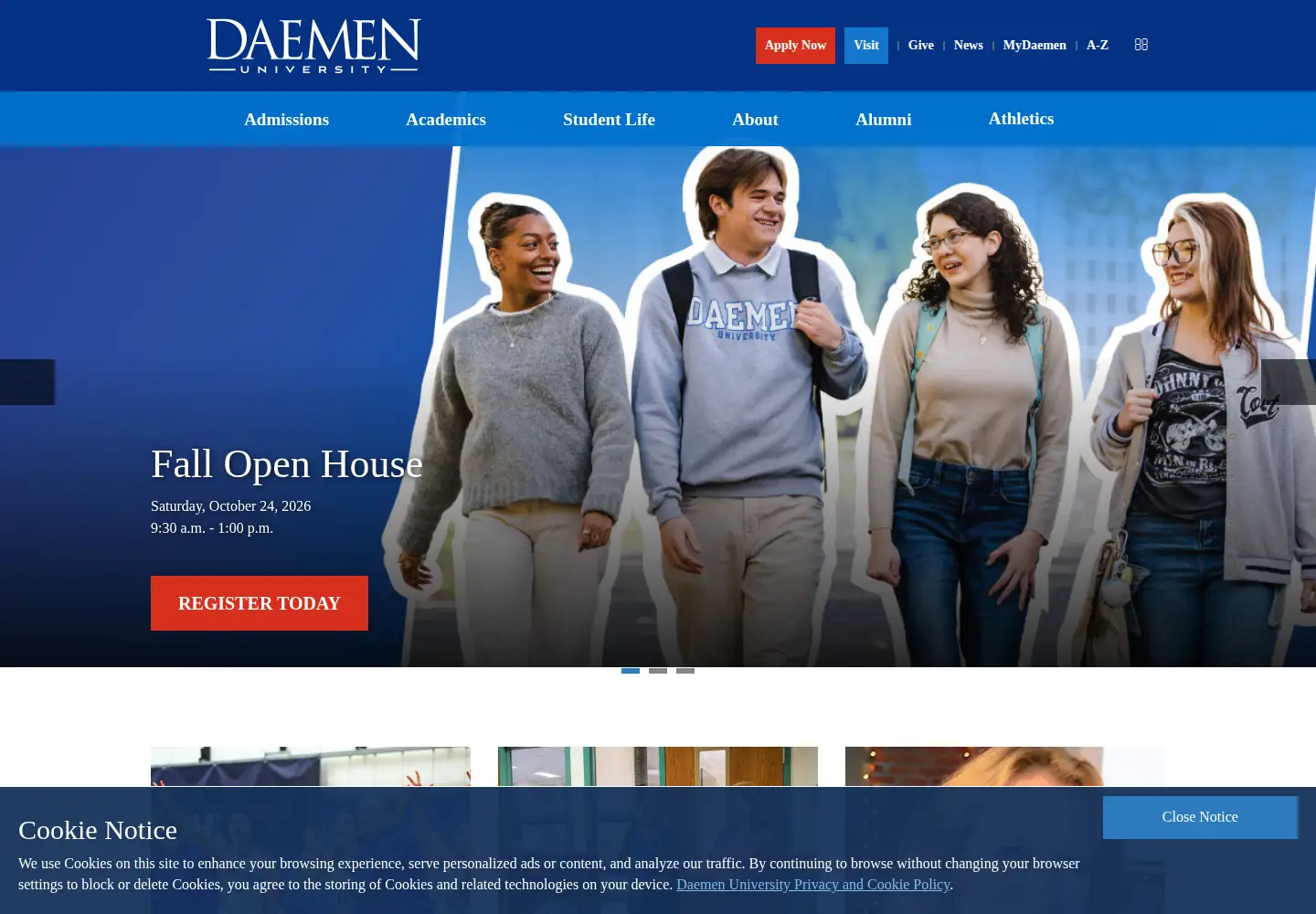 Screenshot of daemen.edu