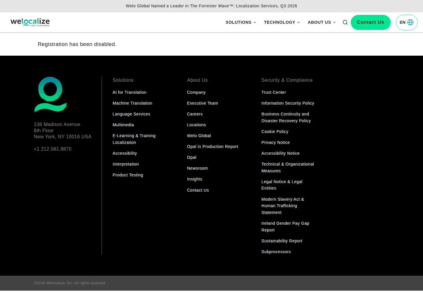 Screenshot of welocalize.com