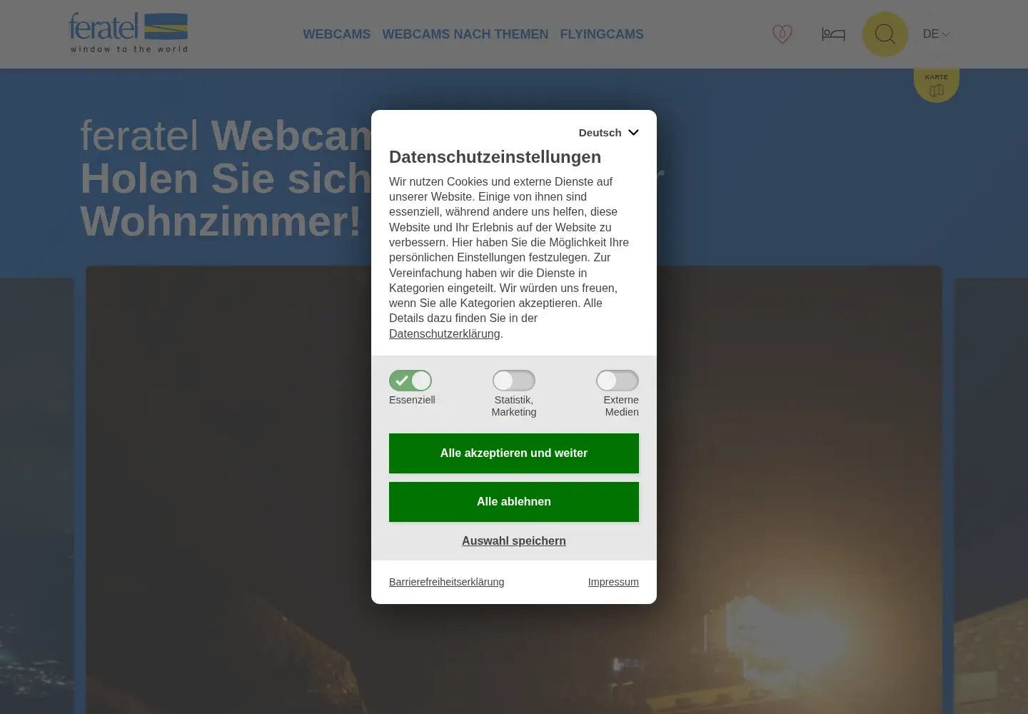 Screenshot of feratel.com