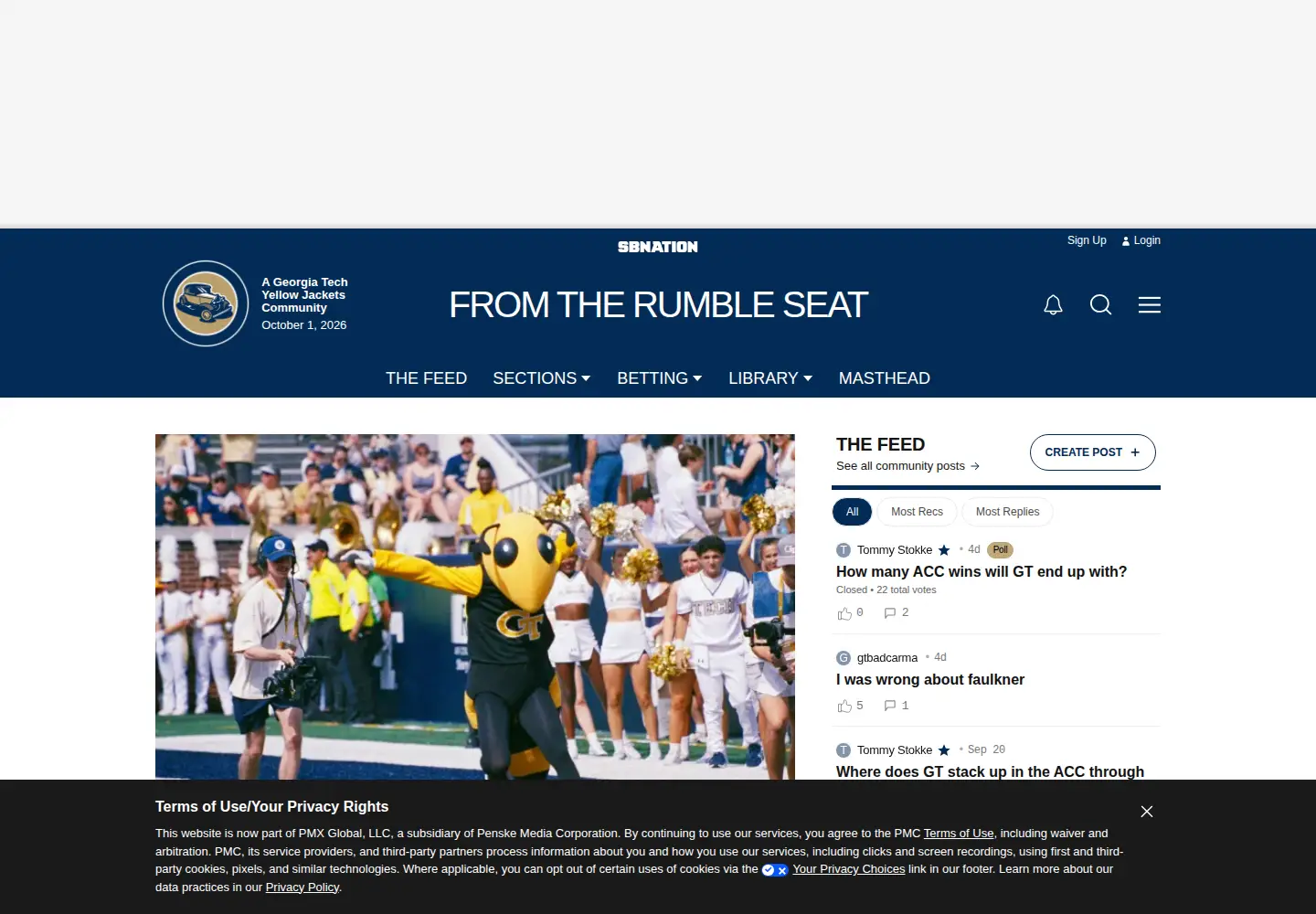 Screenshot of fromtherumbleseat.com