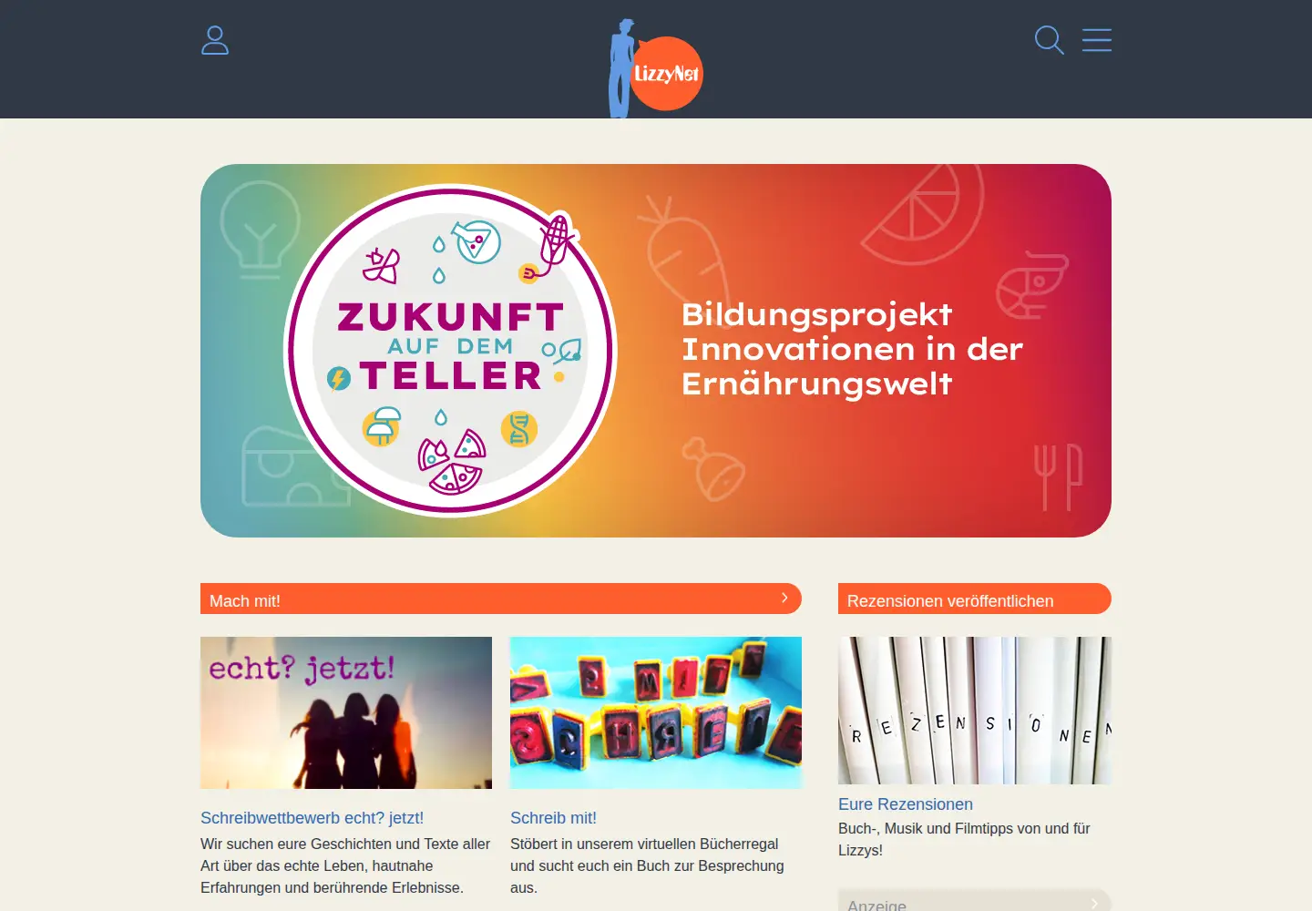 Screenshot of lizzynet.de