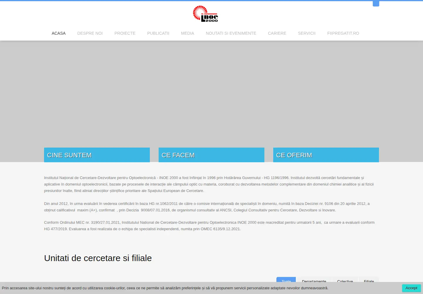 Screenshot of inoe.ro