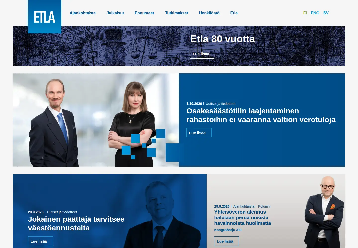 Screenshot of etla.fi