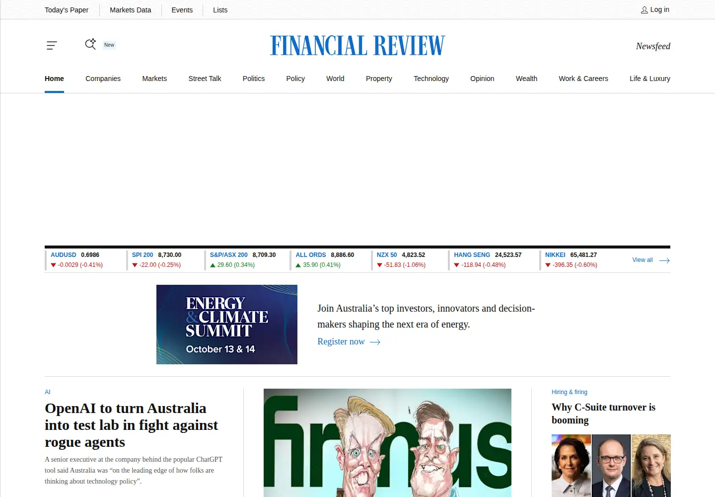 Screenshot of afr.com