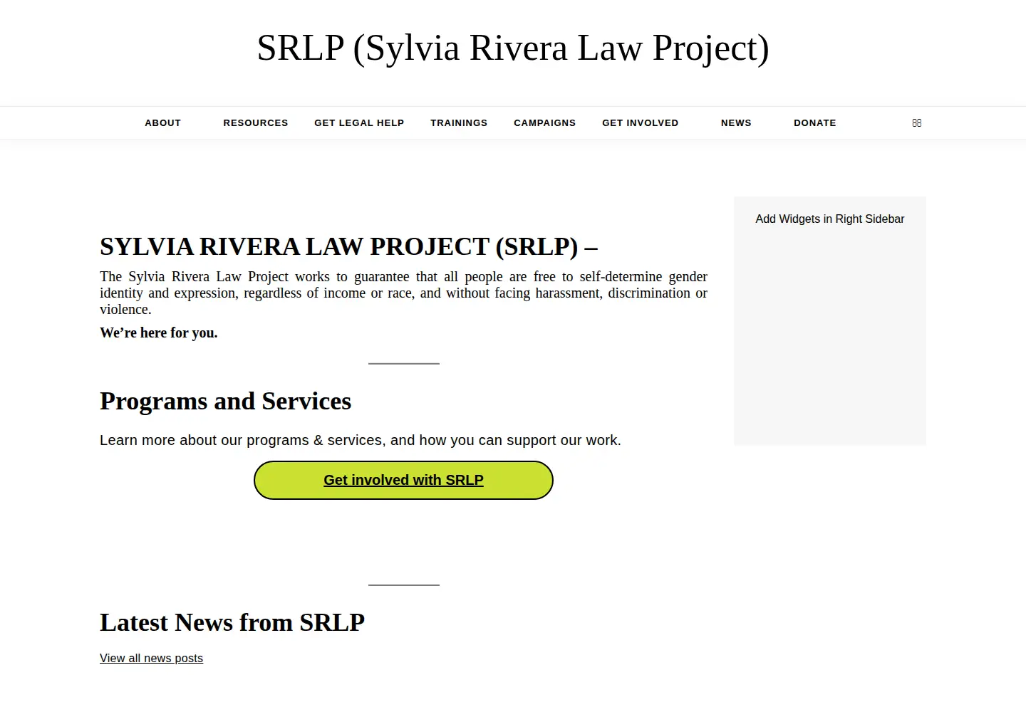 Screenshot of srlp.org