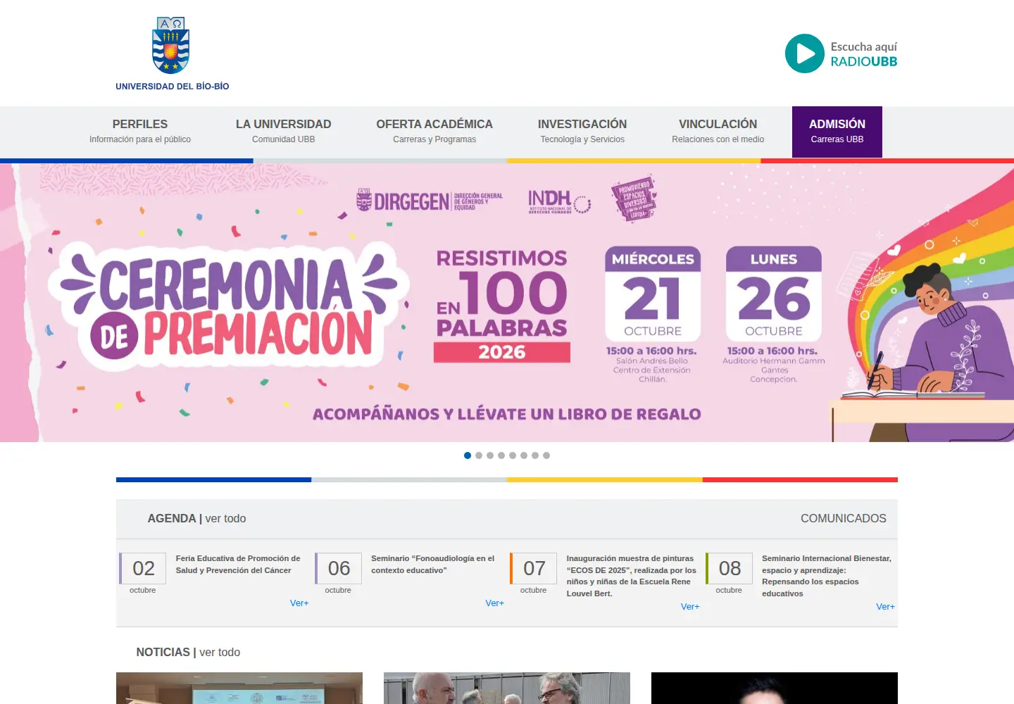 Screenshot of ubiobio.cl