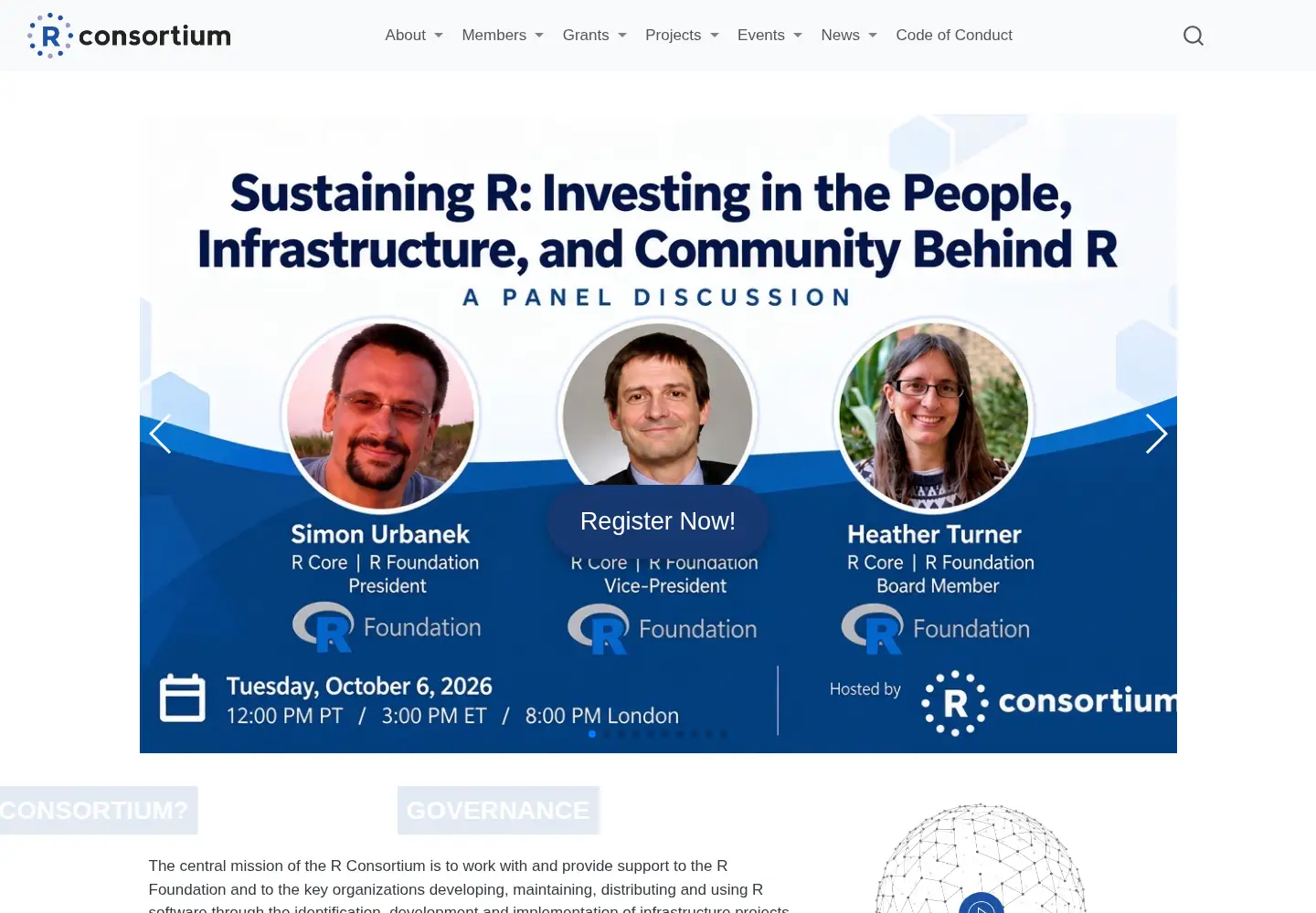 Screenshot of r-consortium.org
