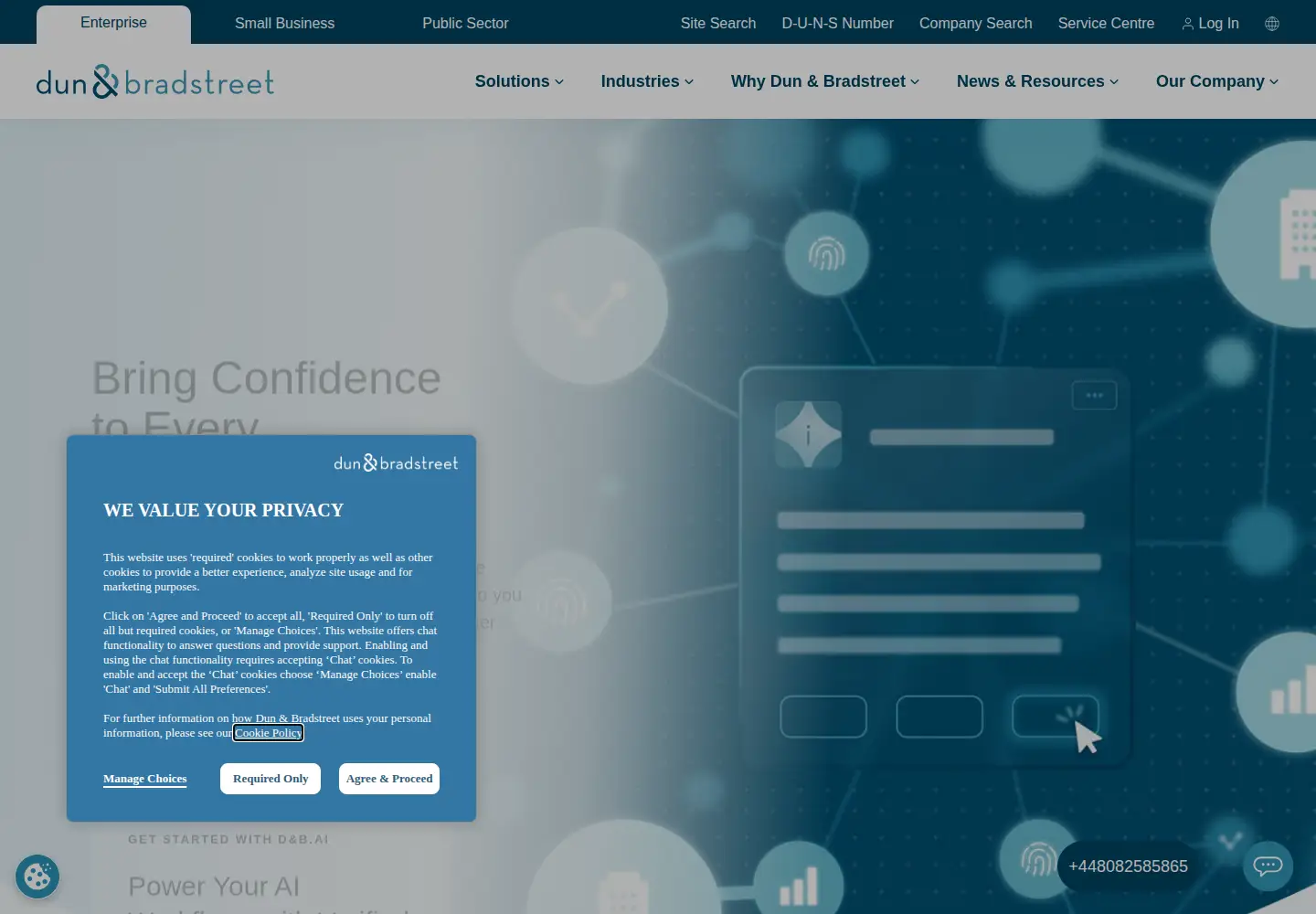 Screenshot of dnb.co.uk