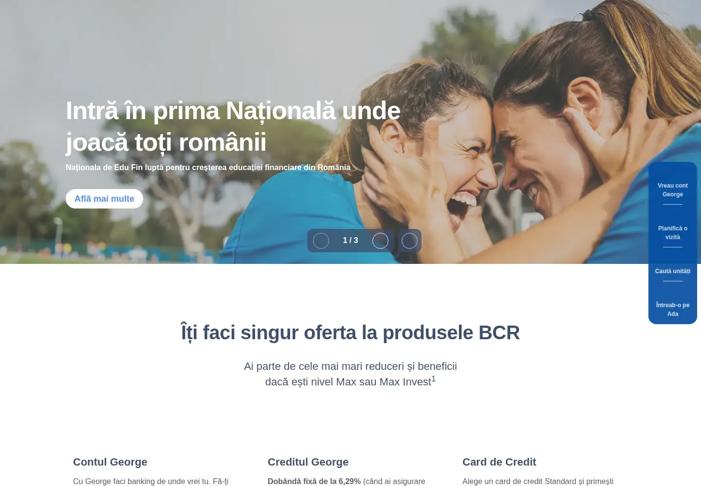 Screenshot of bcr.ro