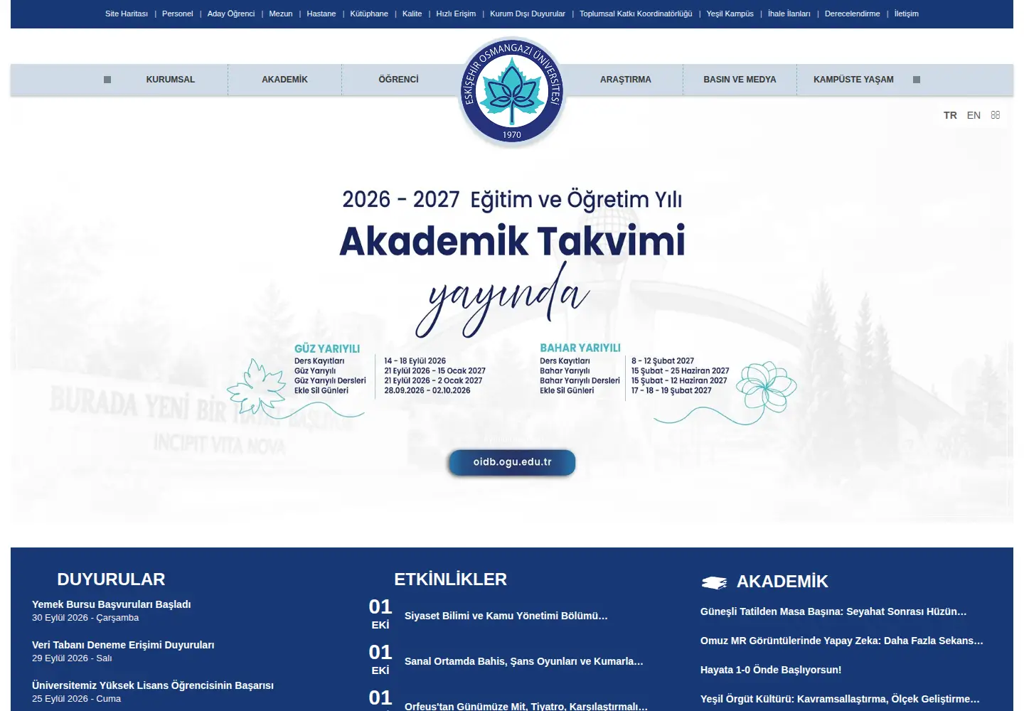 Screenshot of ogu.edu.tr