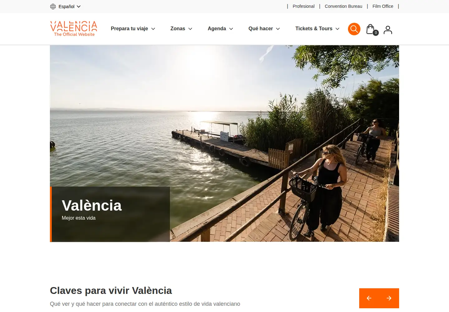 Captured homepage of visitvalencia.com in the current scan