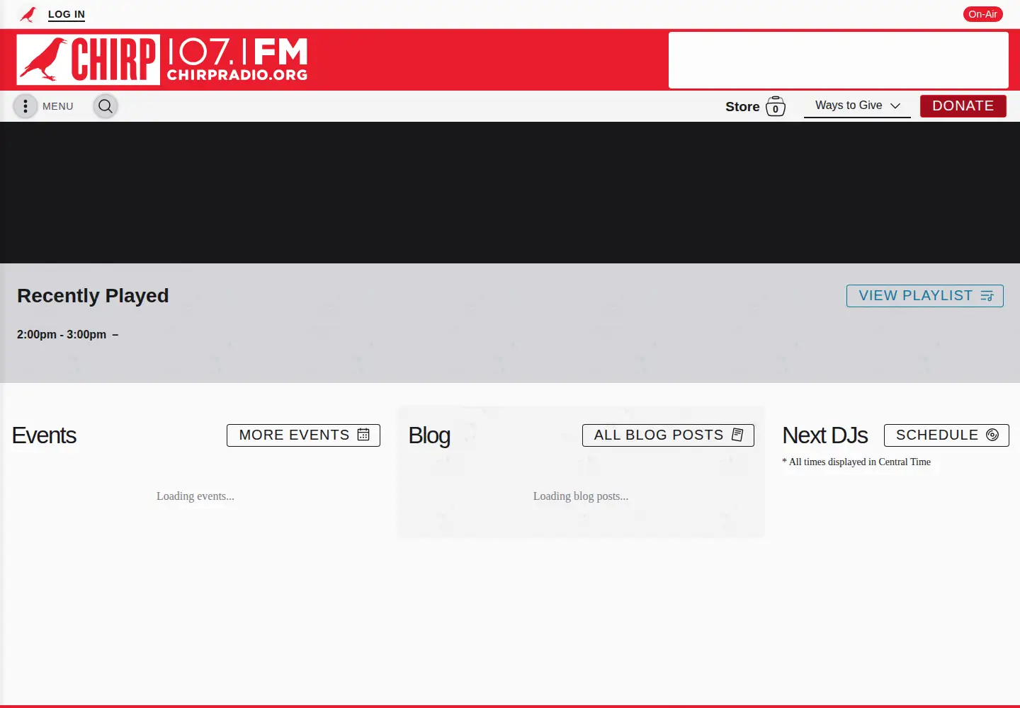 Screenshot of chirpradio.org