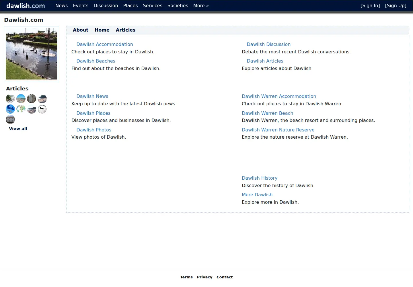 Screenshot of dawlish.com