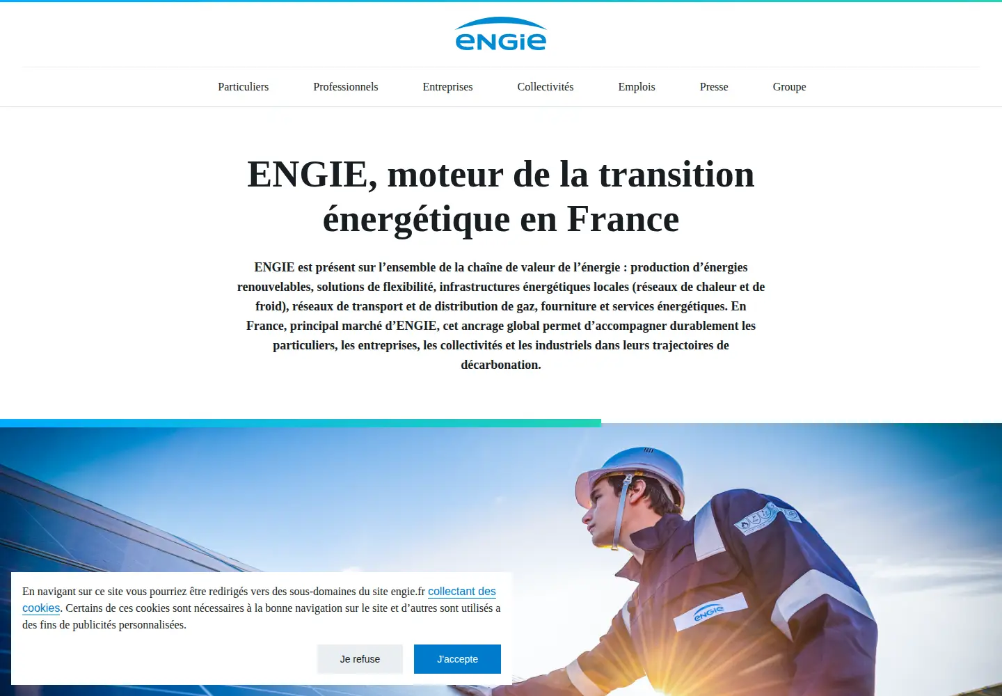 Screenshot of engie.fr