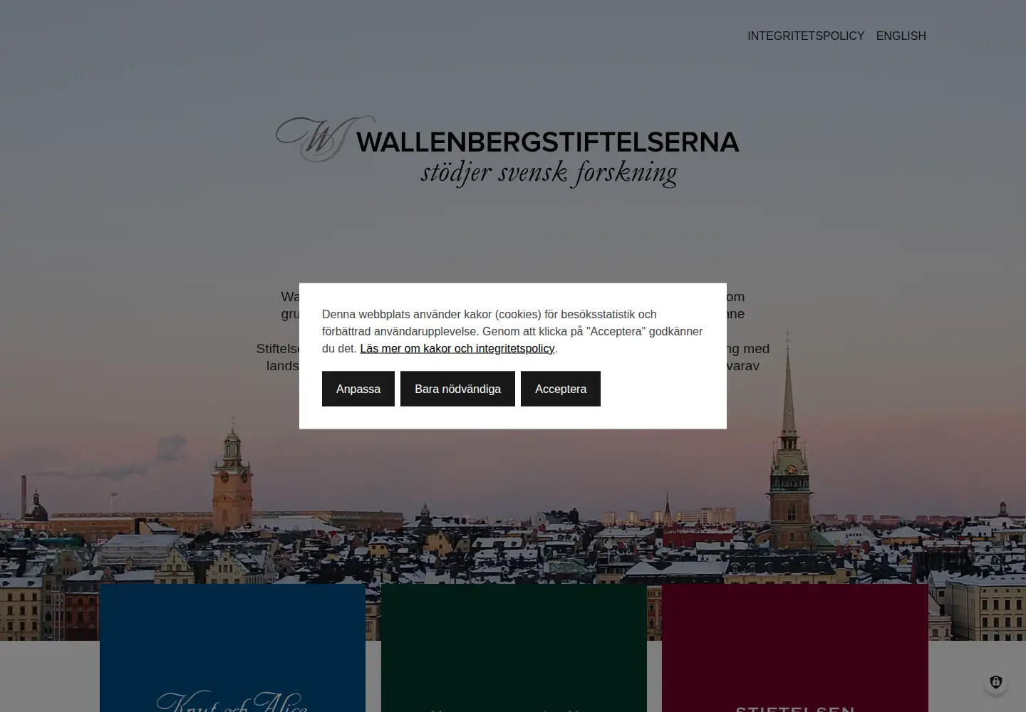 Screenshot of wallenberg.org