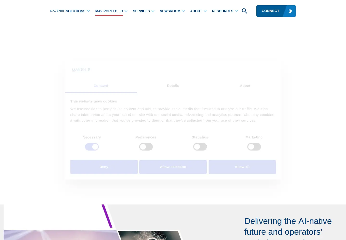Screenshot of mavenir.com