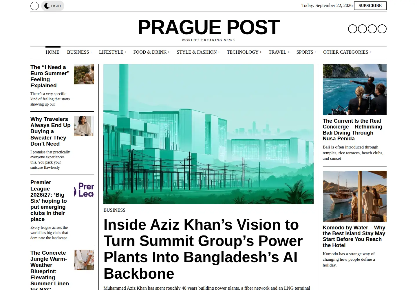 Screenshot of praguepost.com