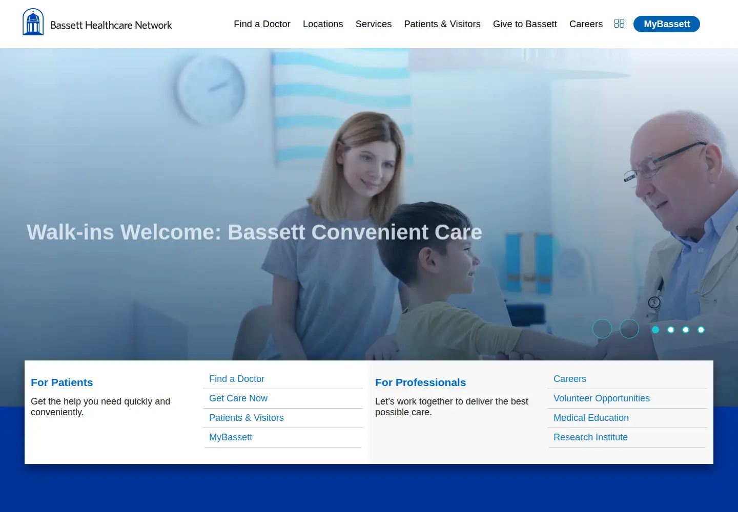 Screenshot of bassett.org