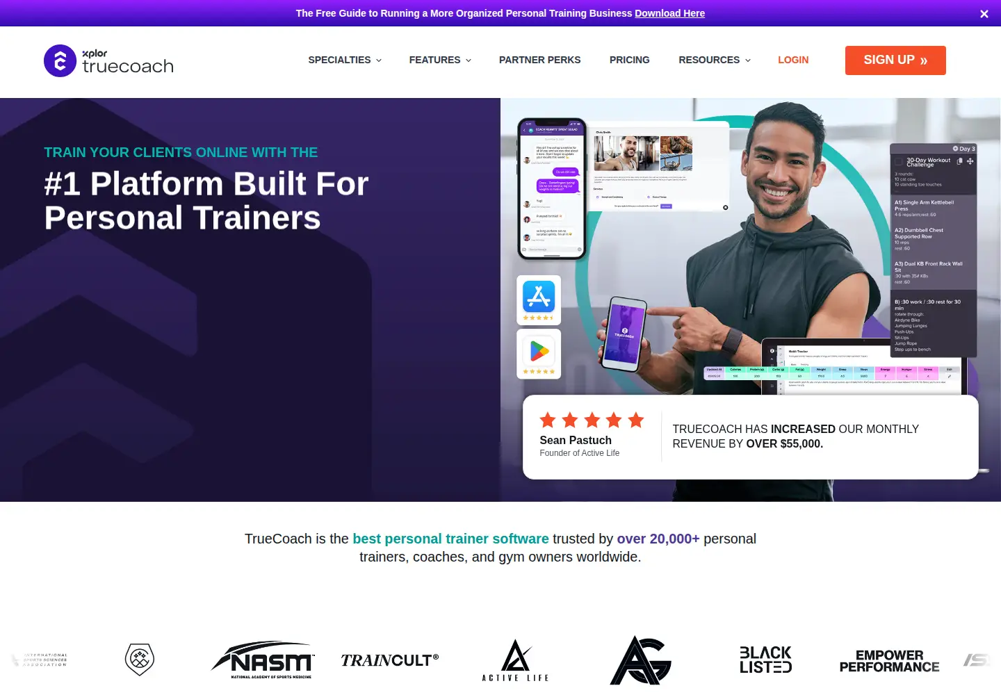 Screenshot of truecoach.co