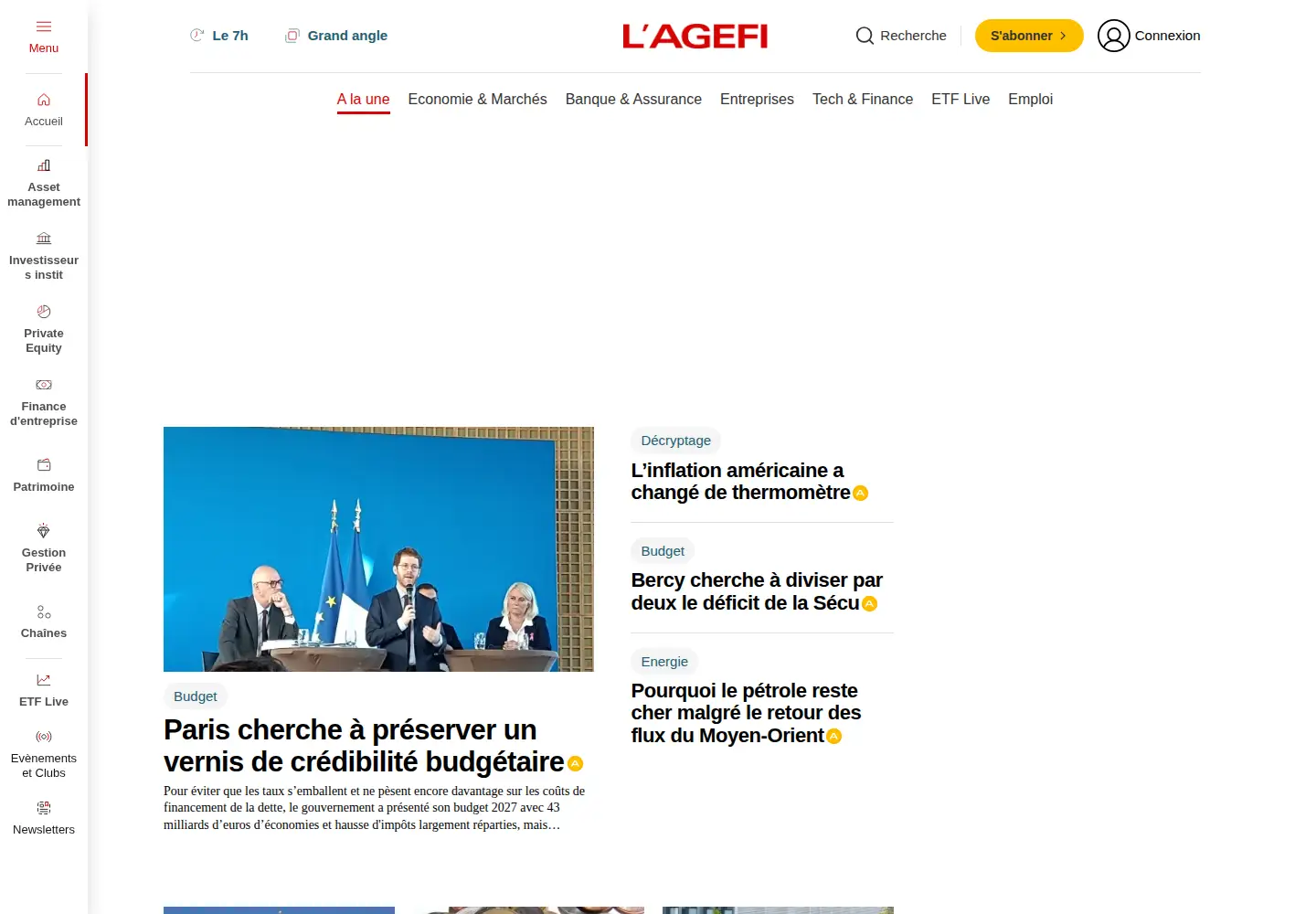 Screenshot of agefi.fr