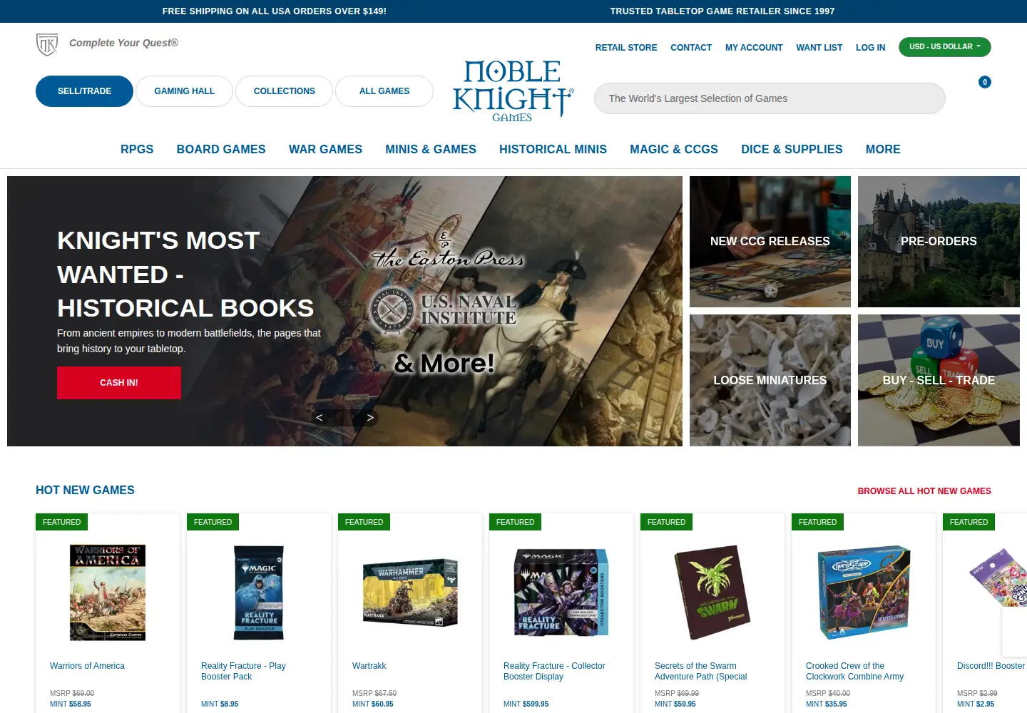 Screenshot of nobleknight.com
