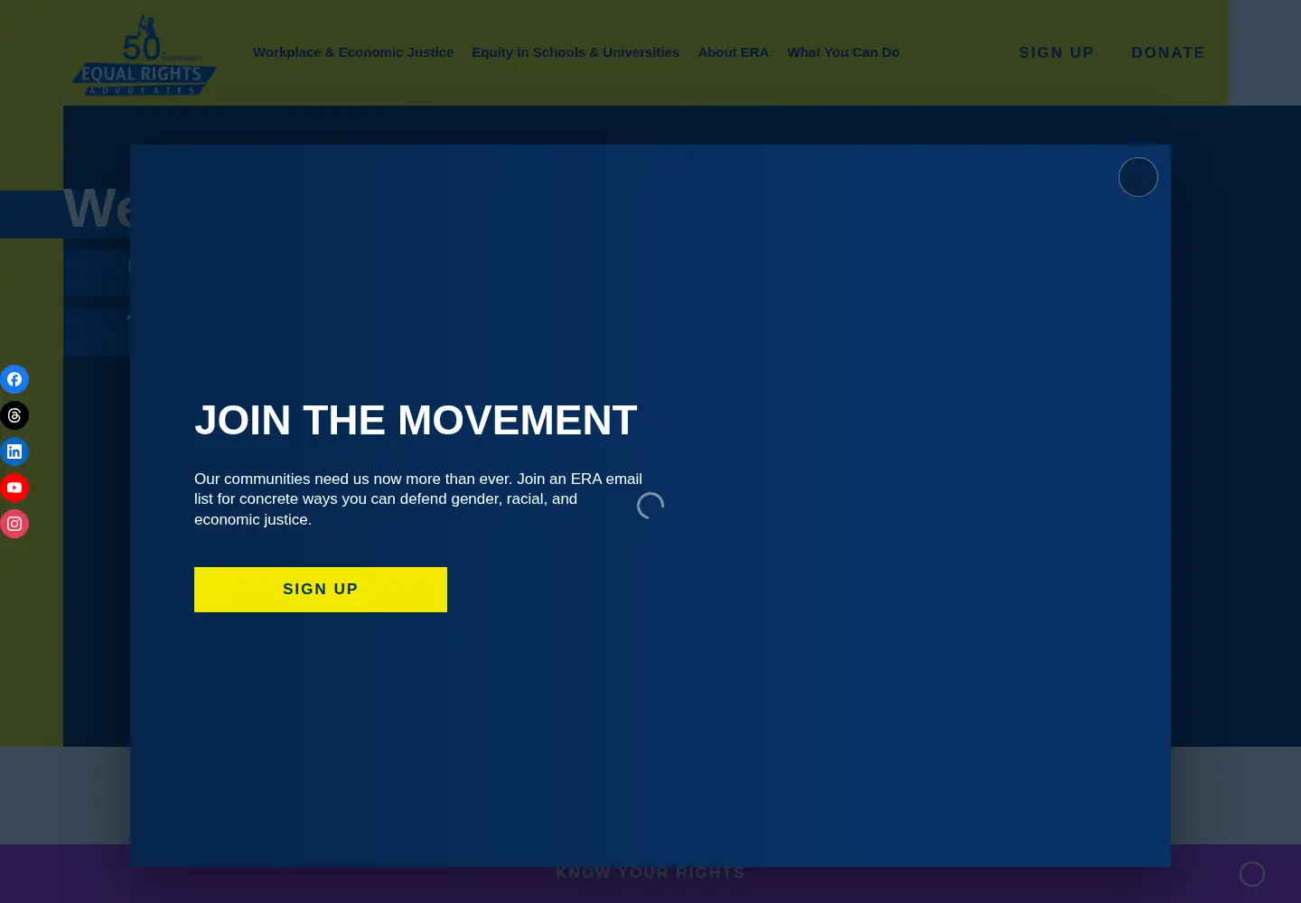 Screenshot of equalrights.org