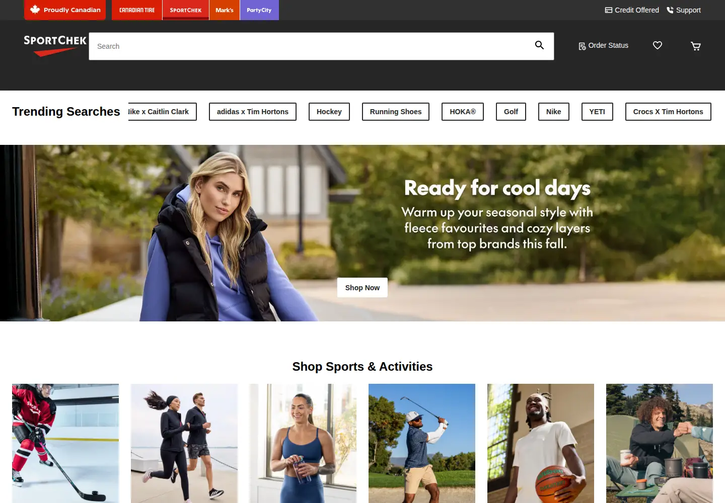 Screenshot of sportchek.ca