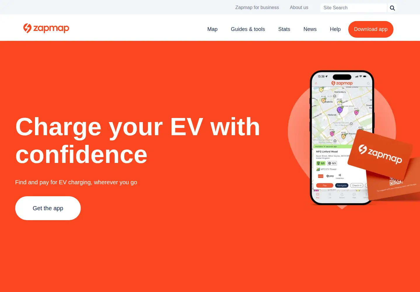 Screenshot of zap-map.com