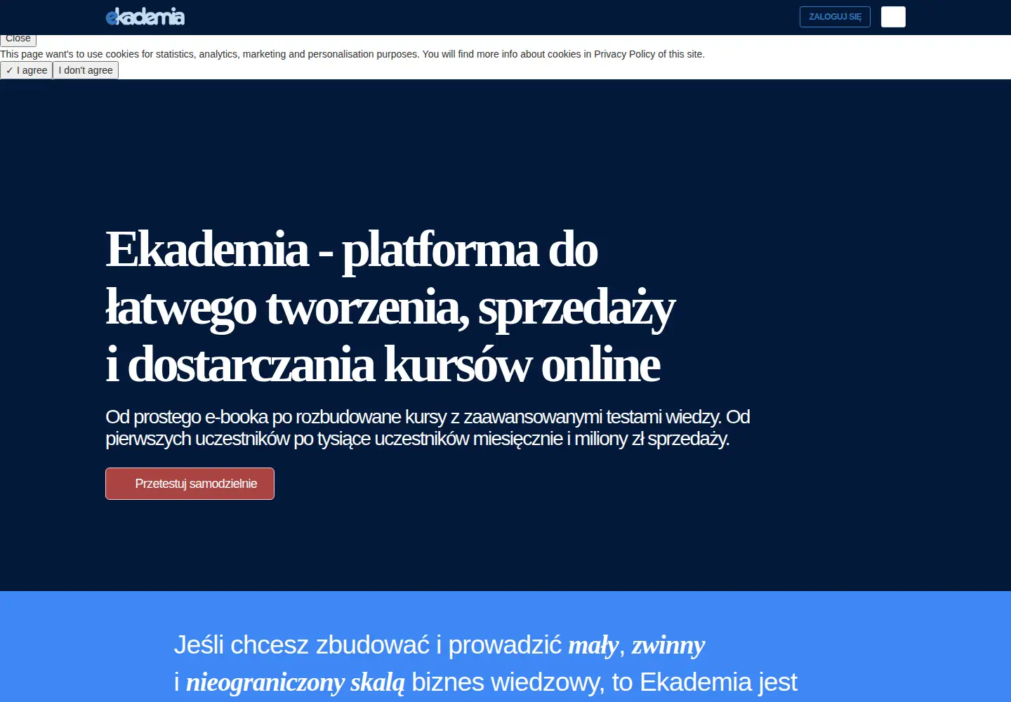 Screenshot of ekademia.pl