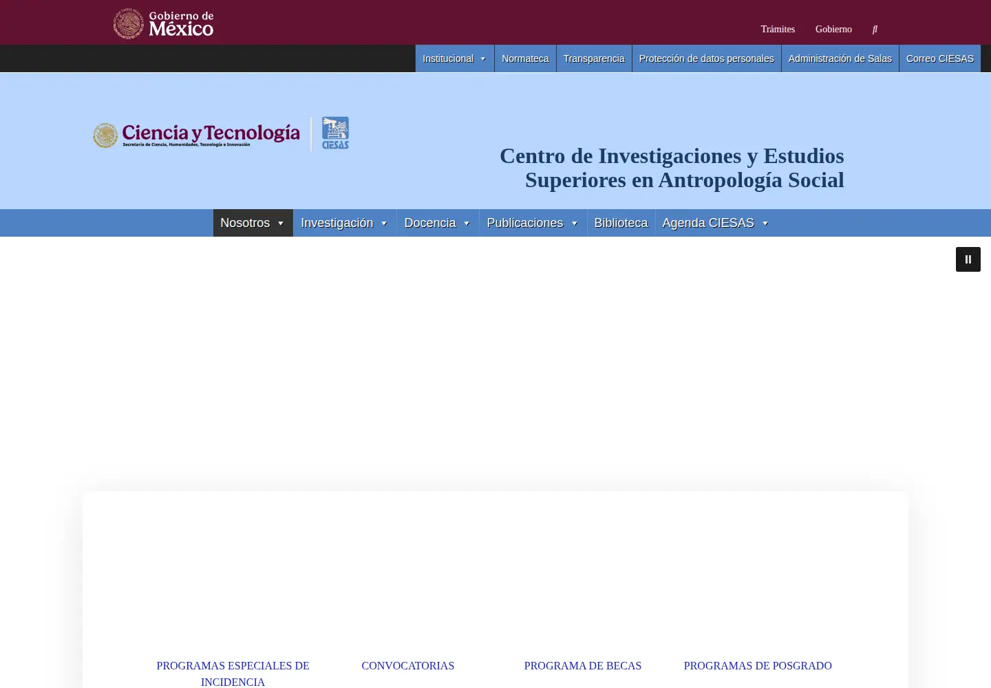 Screenshot of ciesas.edu.mx