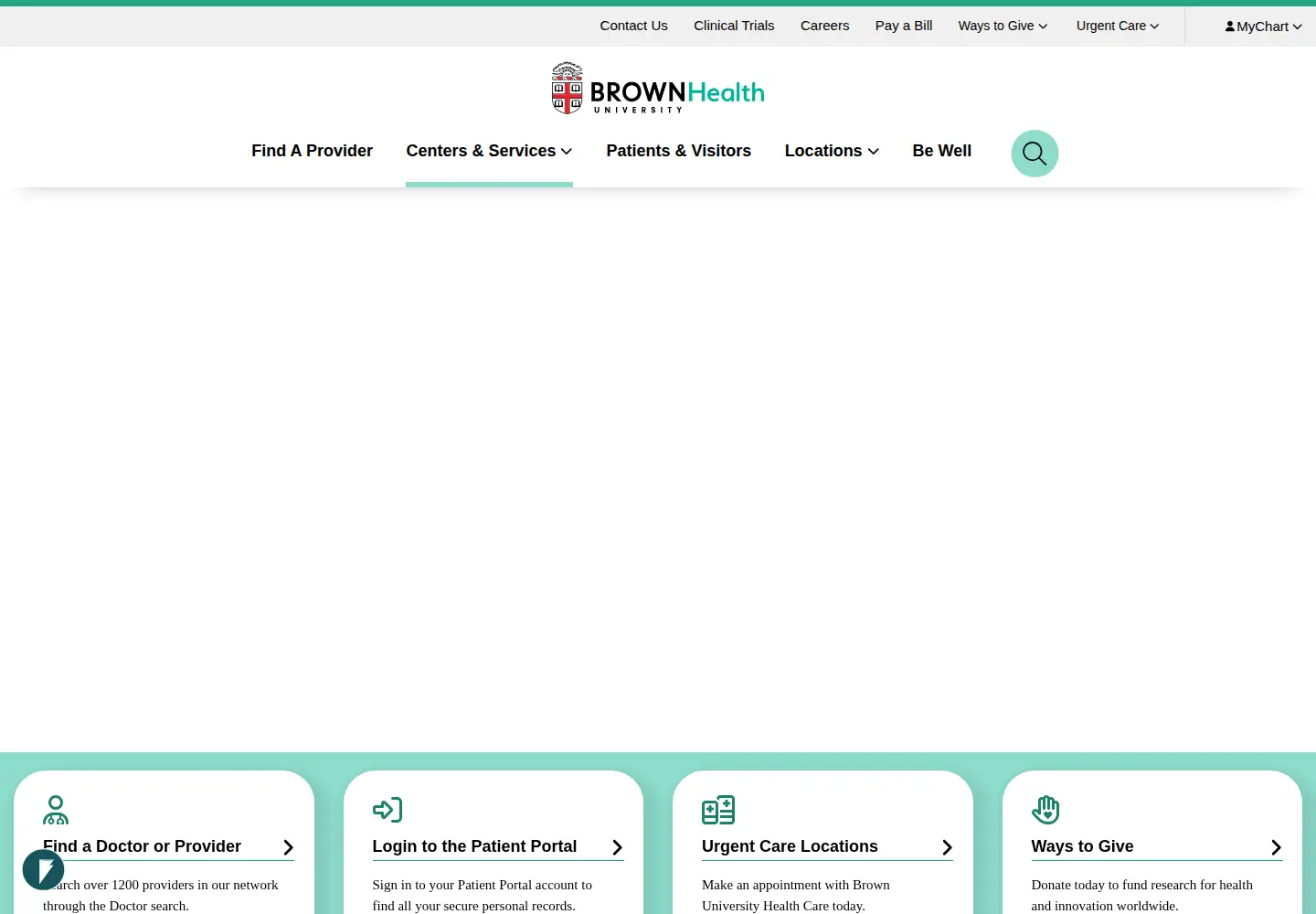 Screenshot of brownhealth.org