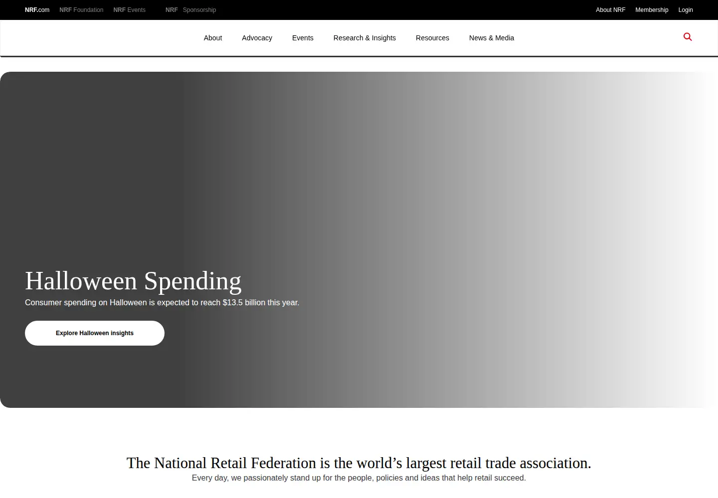 Screenshot of nrf.com