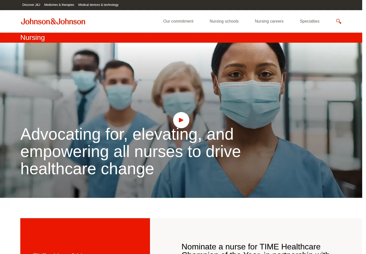 Screenshot of discovernursing.com