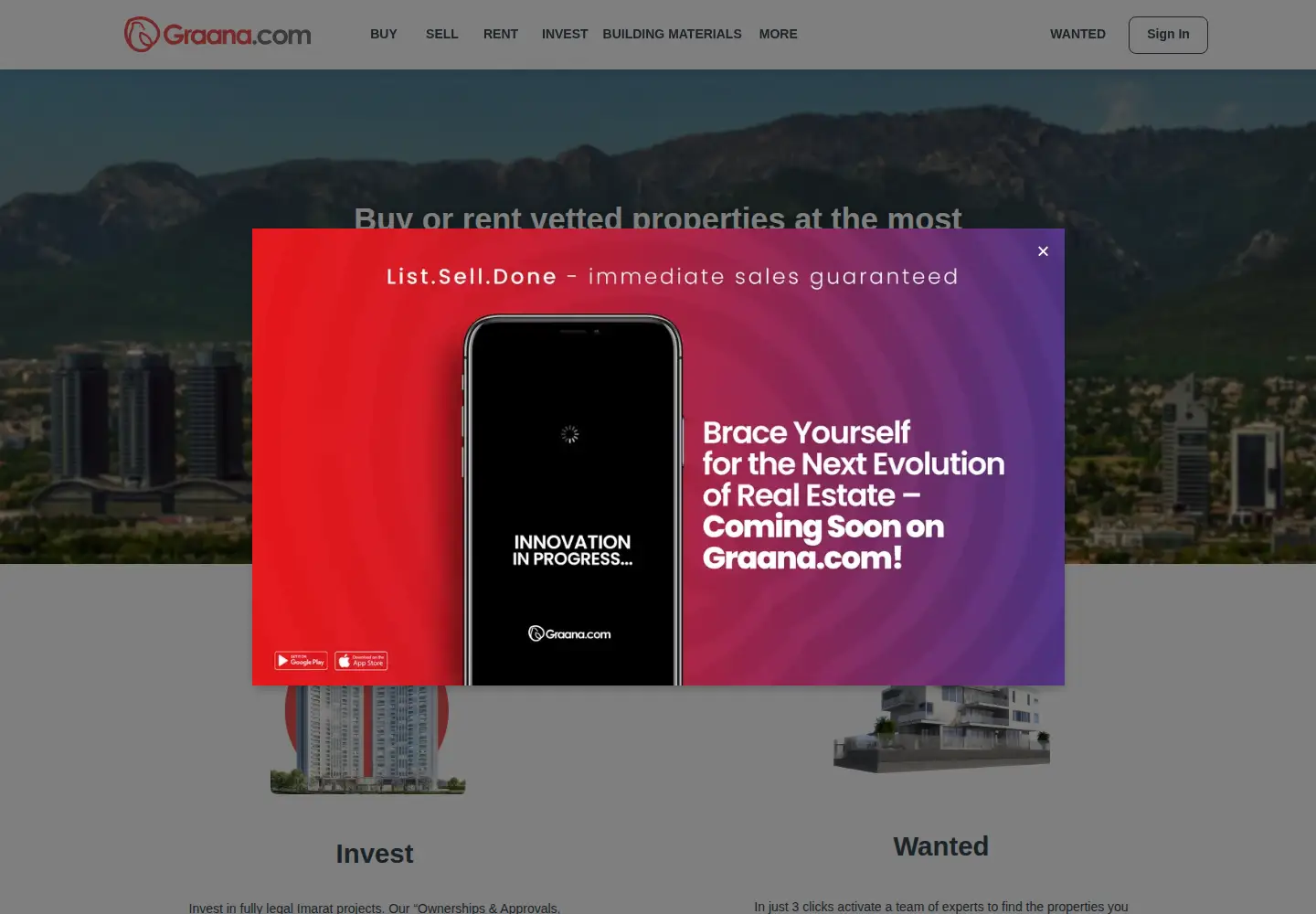 Screenshot of graana.com