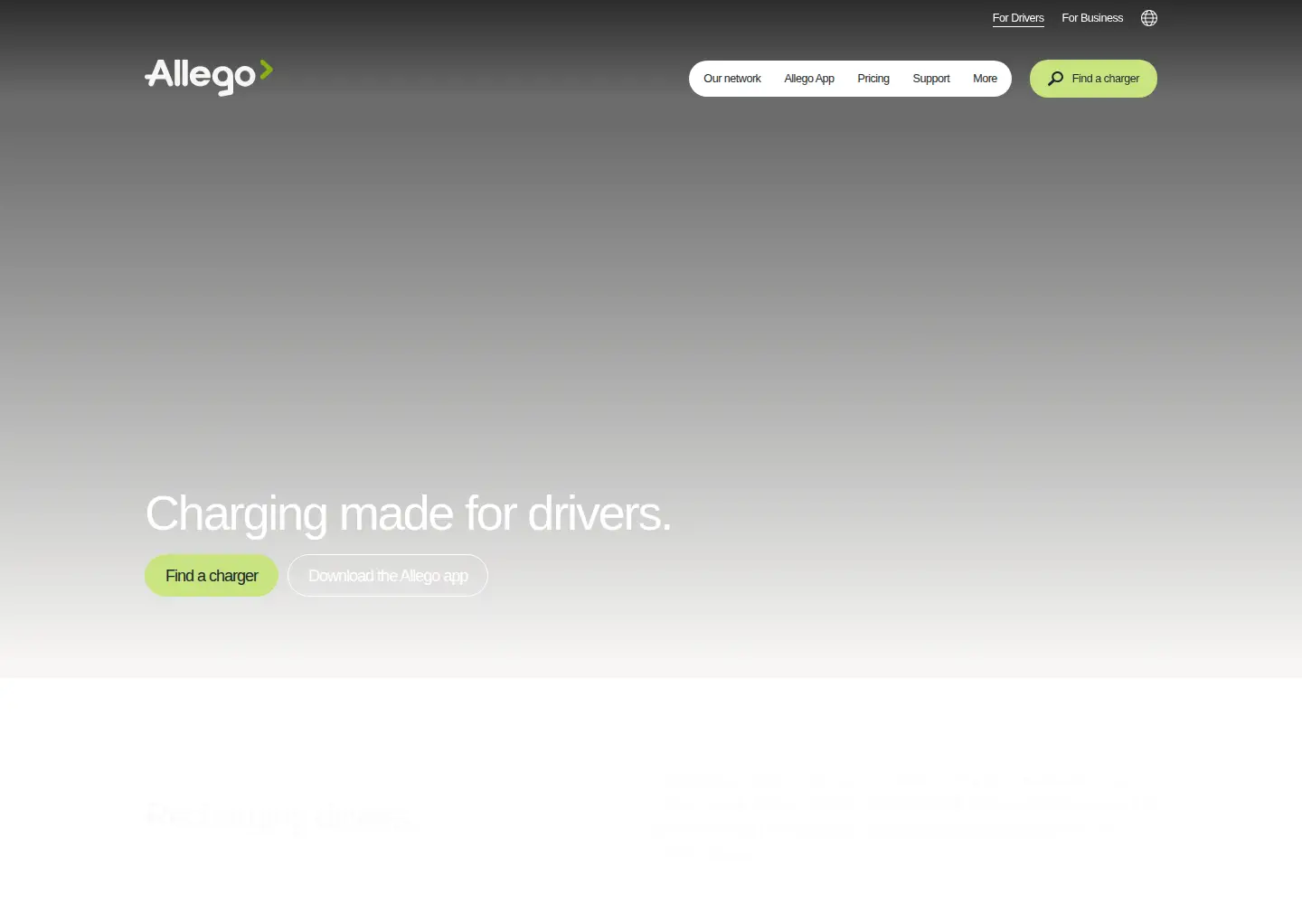 Screenshot of allego.eu