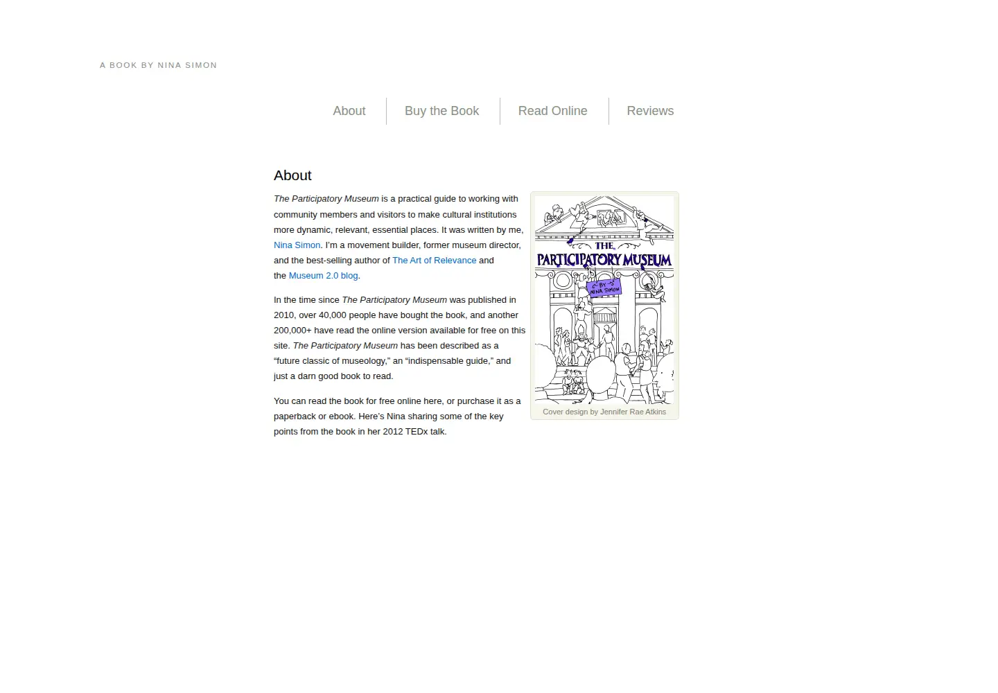 Screenshot of participatorymuseum.org