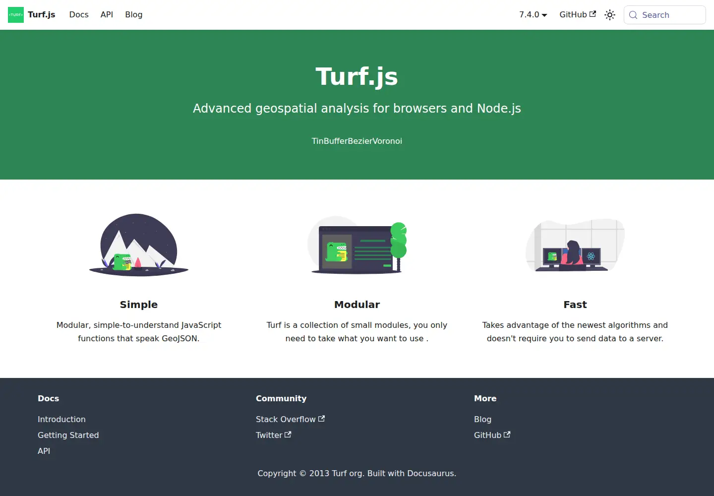 Screenshot of turfjs.org