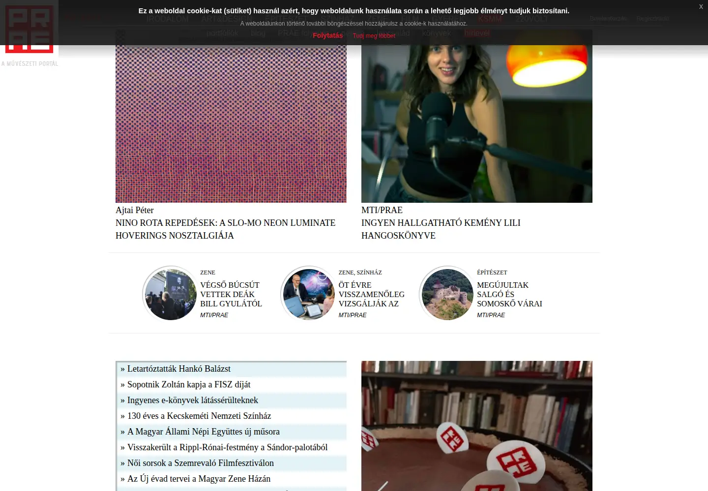 Screenshot of prae.hu