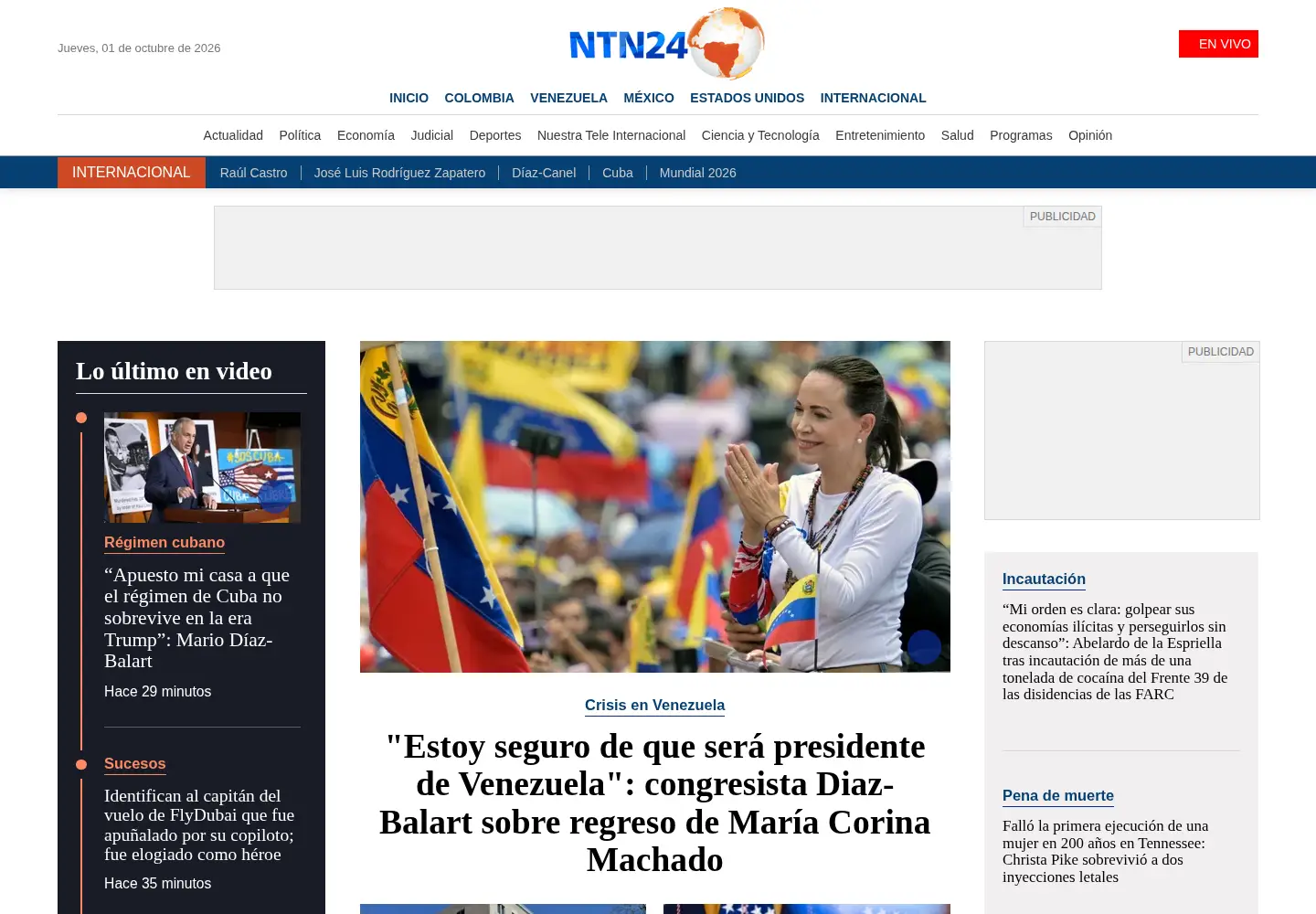 Screenshot of ntn24.com