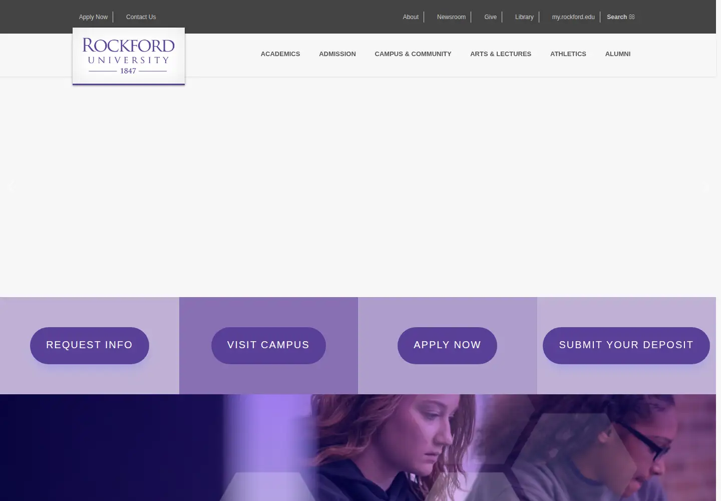 Screenshot of rockford.edu