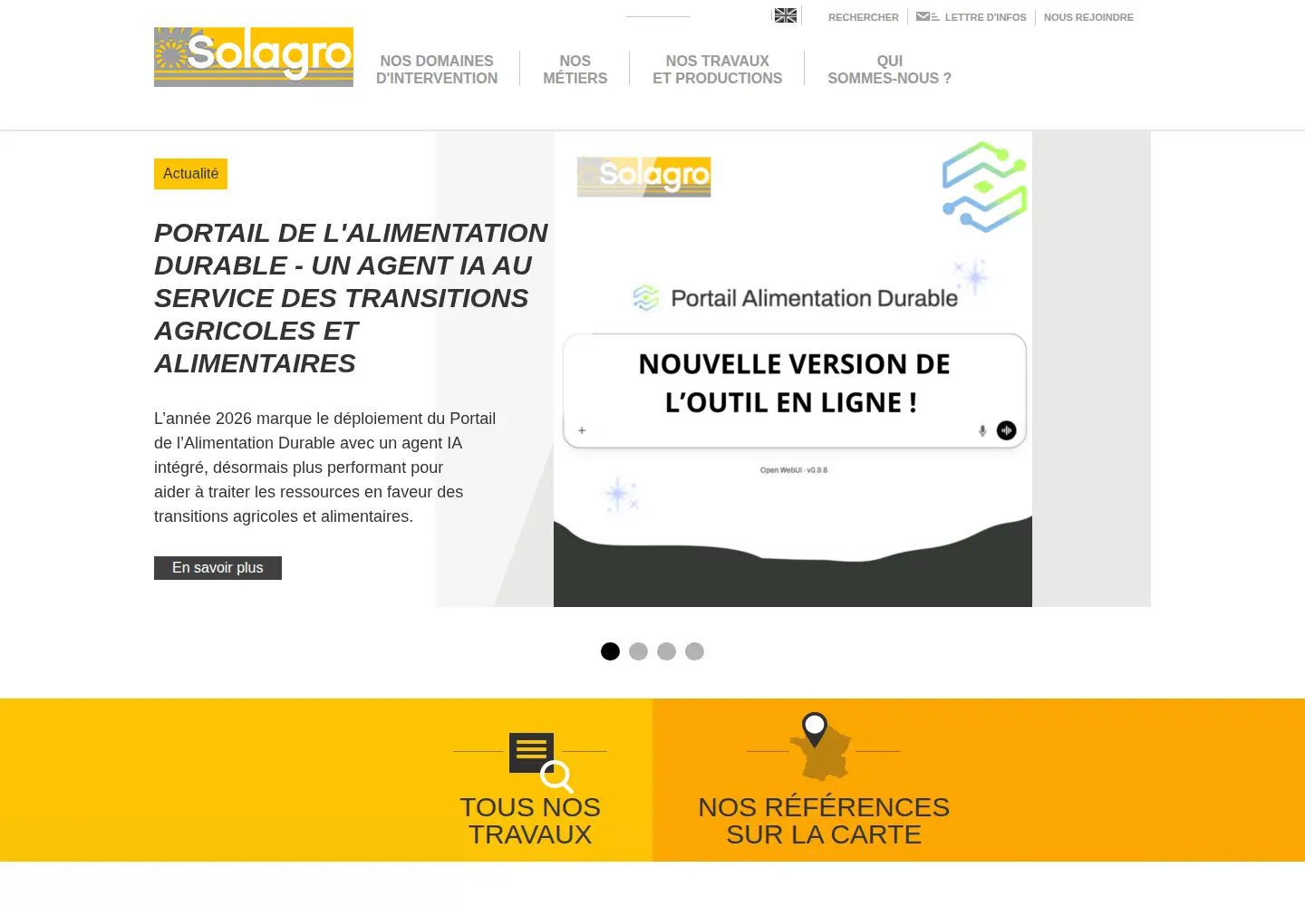 Screenshot of solagro.org