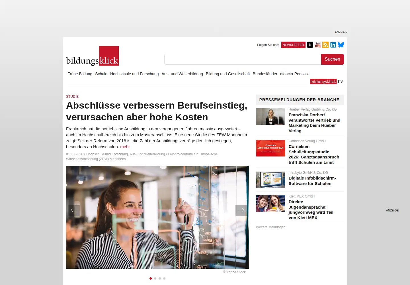 Screenshot of bildungsklick.de