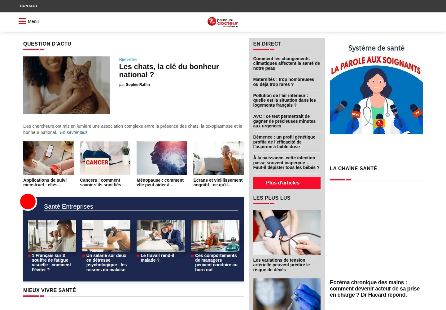 Screenshot of pourquoidocteur.fr