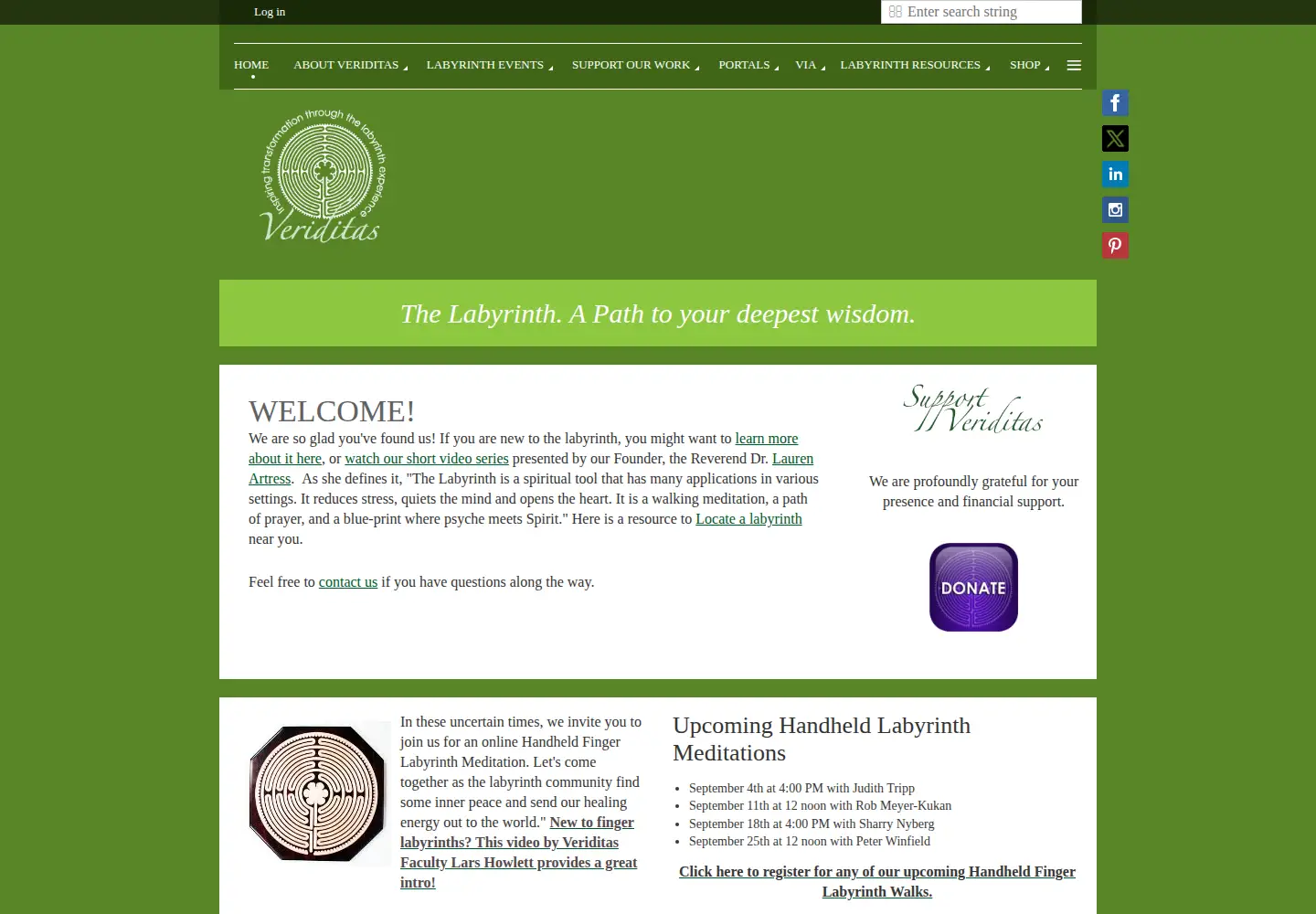 Screenshot of veriditas.org