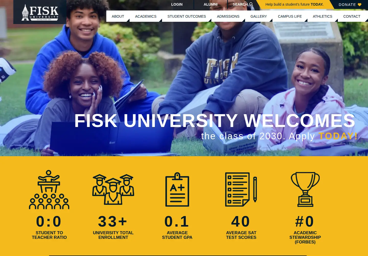 Screenshot of fisk.edu