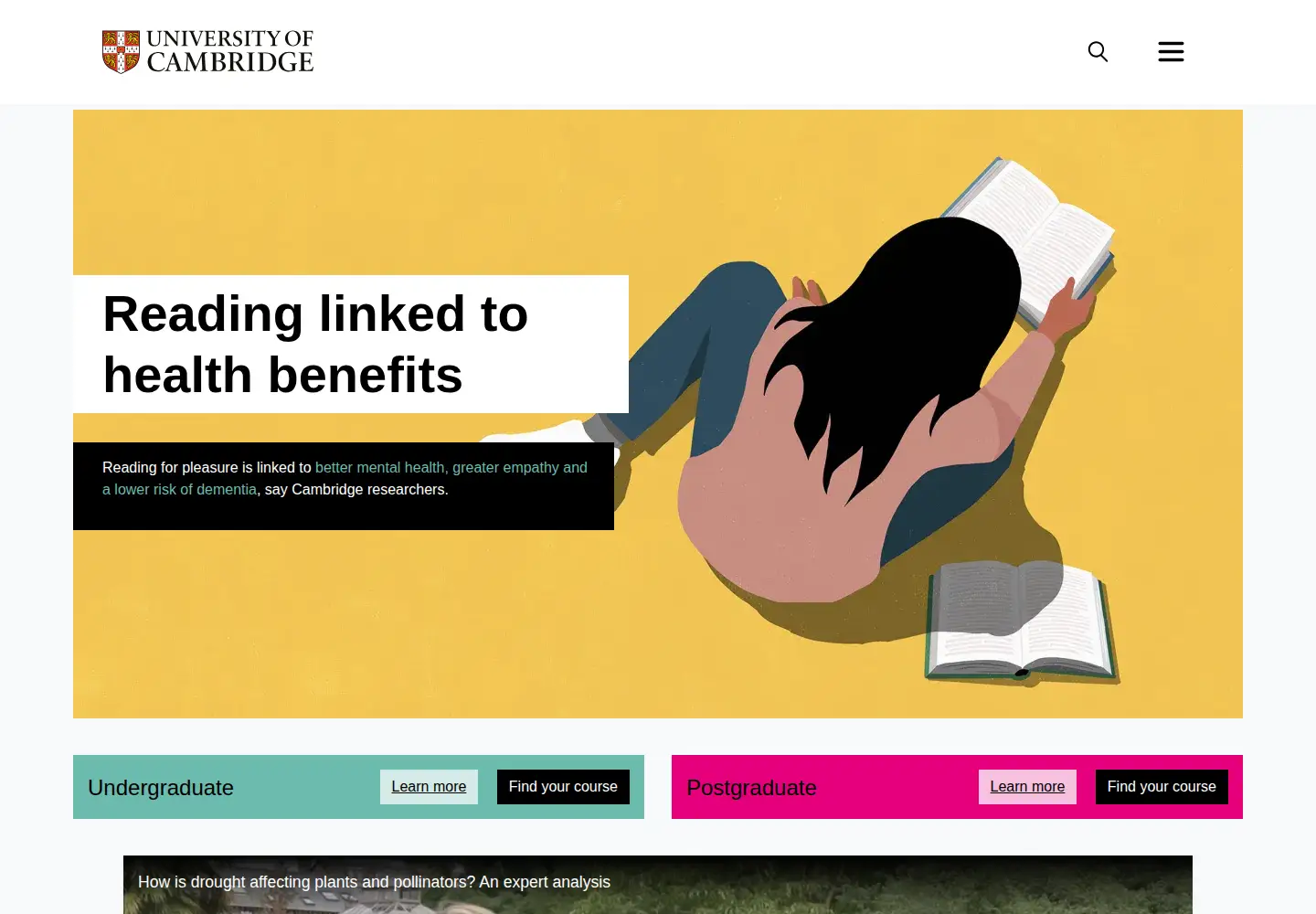 Screenshot of cam.ac.uk